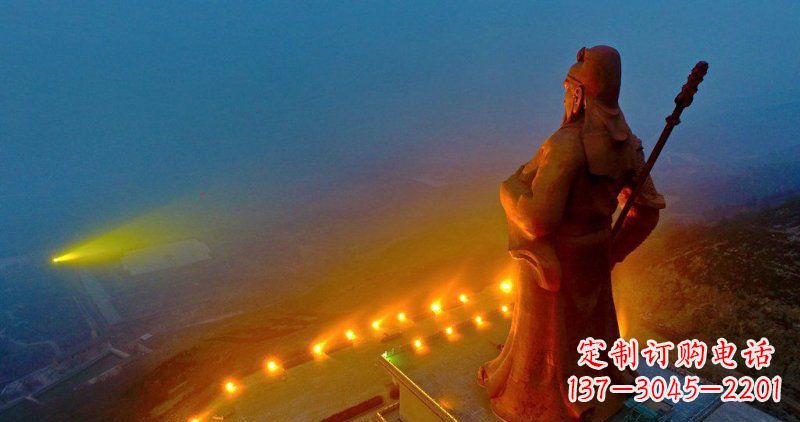 福建精美关公雕塑 林景观玻璃钢雕塑