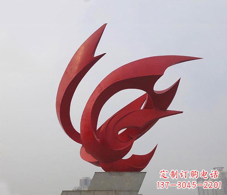 福建大型不锈钢凤凰雕塑