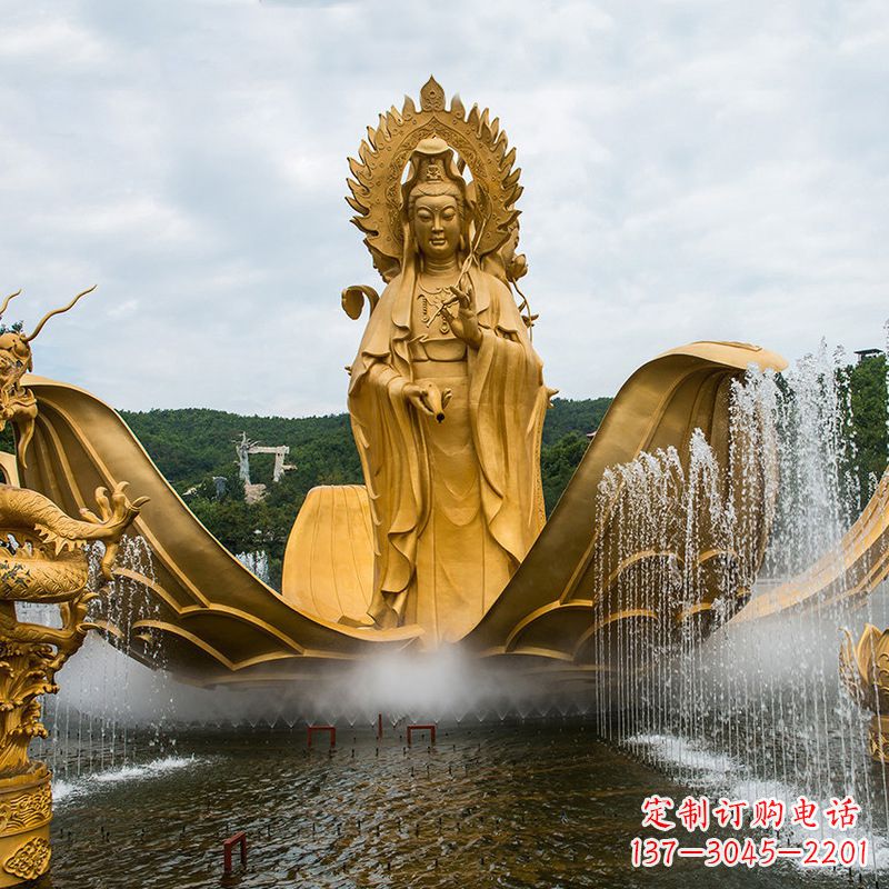 福建大型观音铜雕景观雕塑