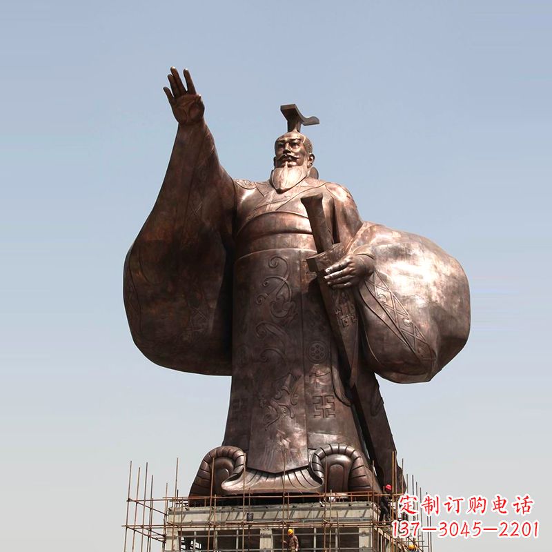 福建传承历史风采,精美秦始皇铜雕塑