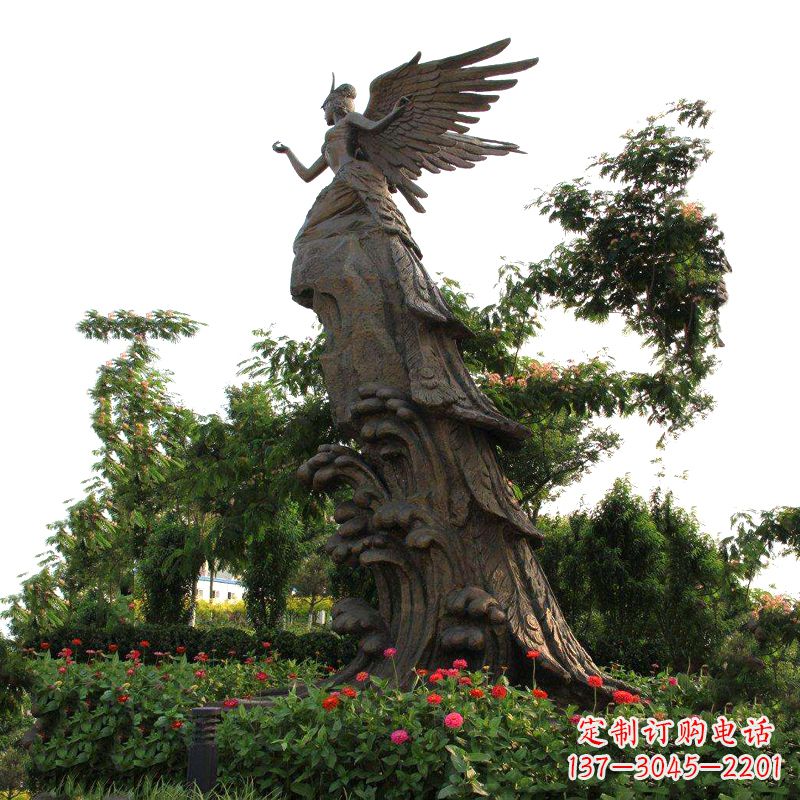 福建中领雕塑-神话传说中的精卫海景观雕塑