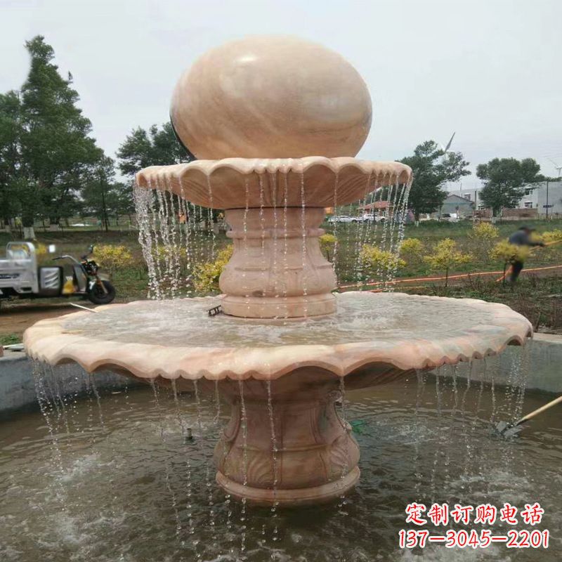 福建精美石材风水球雕塑