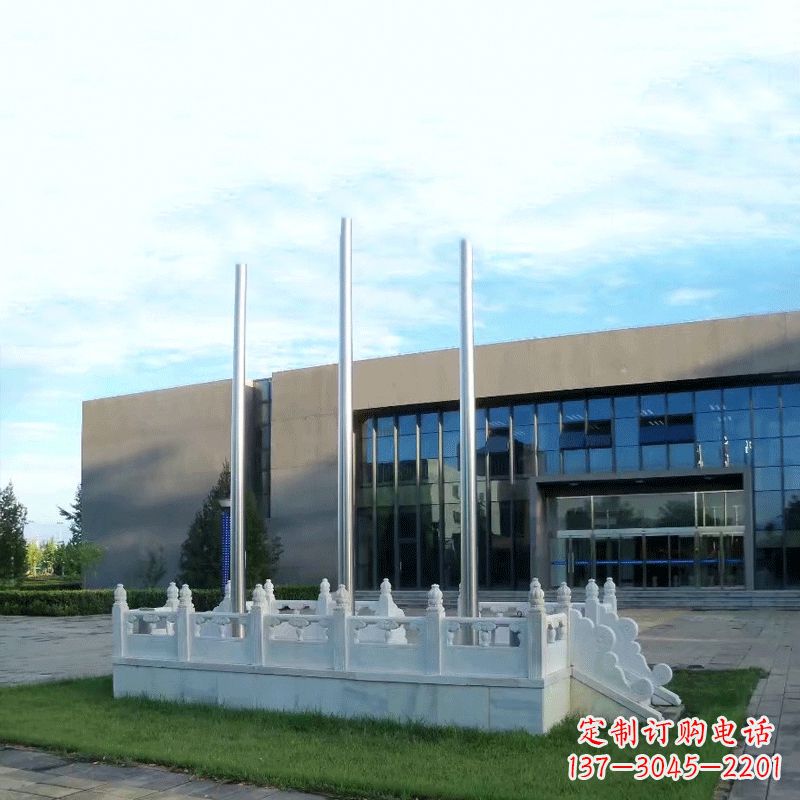 福建精美石雕升旗台雕塑