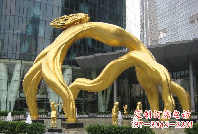 福建大型树枝铜雕艺术景观