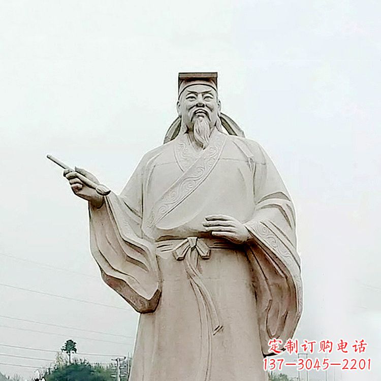 福建精美石雕王羲之景观雕塑