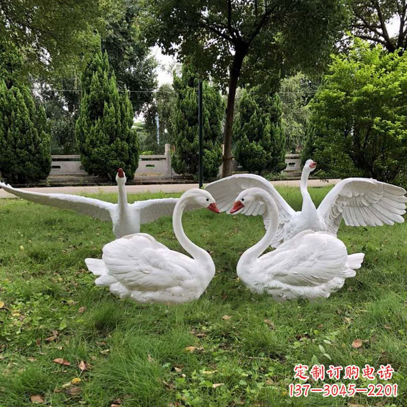 福建璀璨夜景天鹅摆件