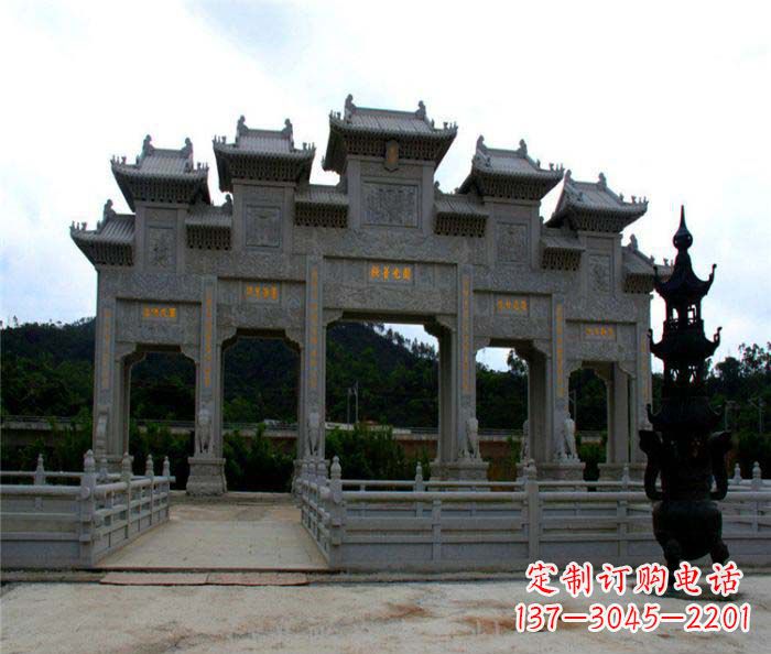 福建精美石雕牌坊雕塑