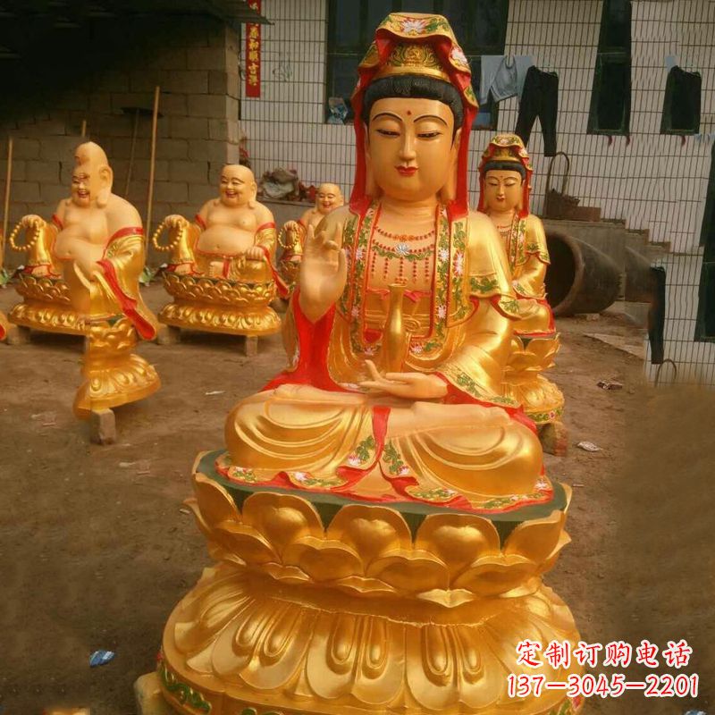 福建完美体现观音神性的铸铜观音雕塑
