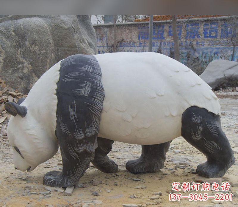 福建特色熊猫石雕定制