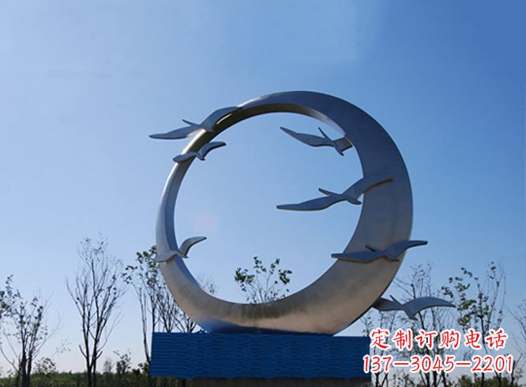 福建大雁不锈钢景观雕塑