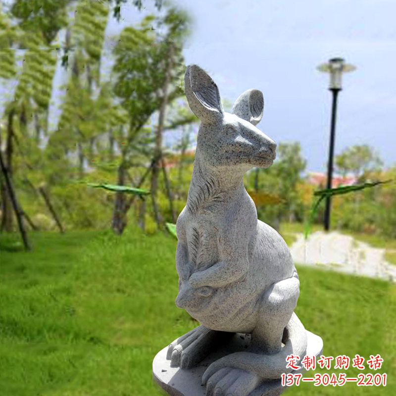 福建高品质袋鼠雕塑,精致石雕摆件