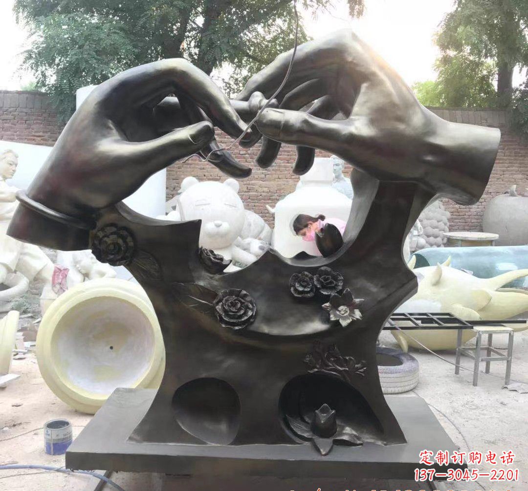 福建精美铜戒指雕塑