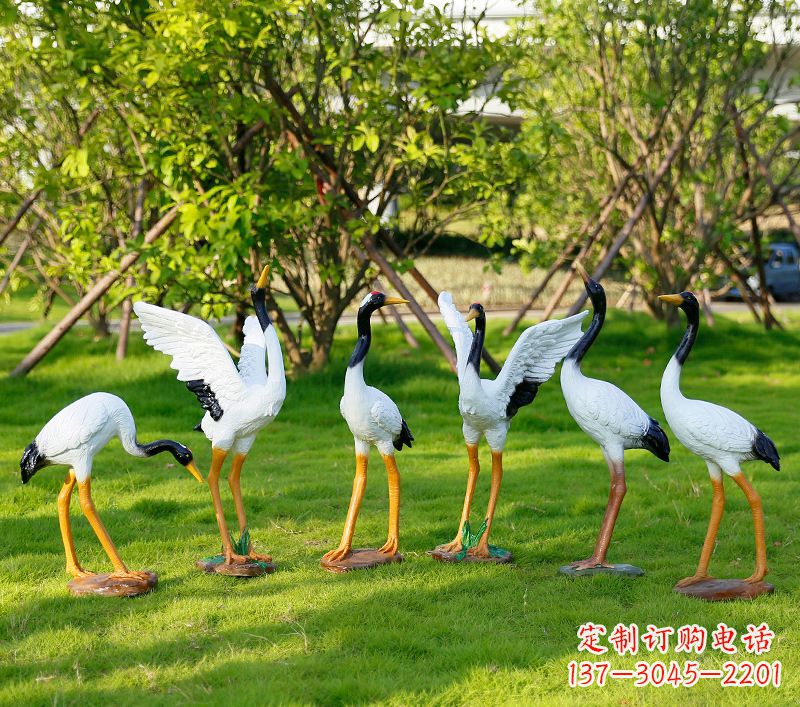 福建丹顶鹤抽象雕塑