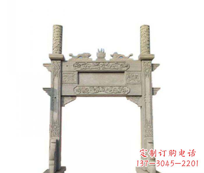 福建单门村口牌坊石雕