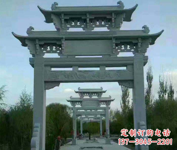 福建牌坊雕塑精美大理石雕塑艺术
