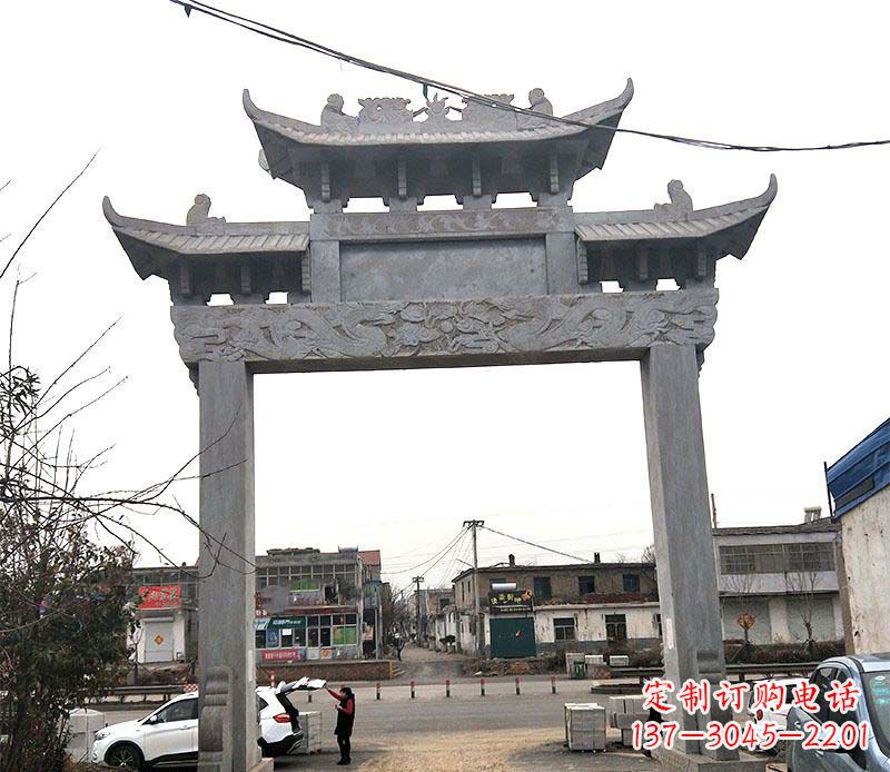 福建精美大理石牌坊石雕
