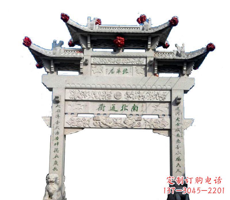 福建精美石牌坊雕塑
