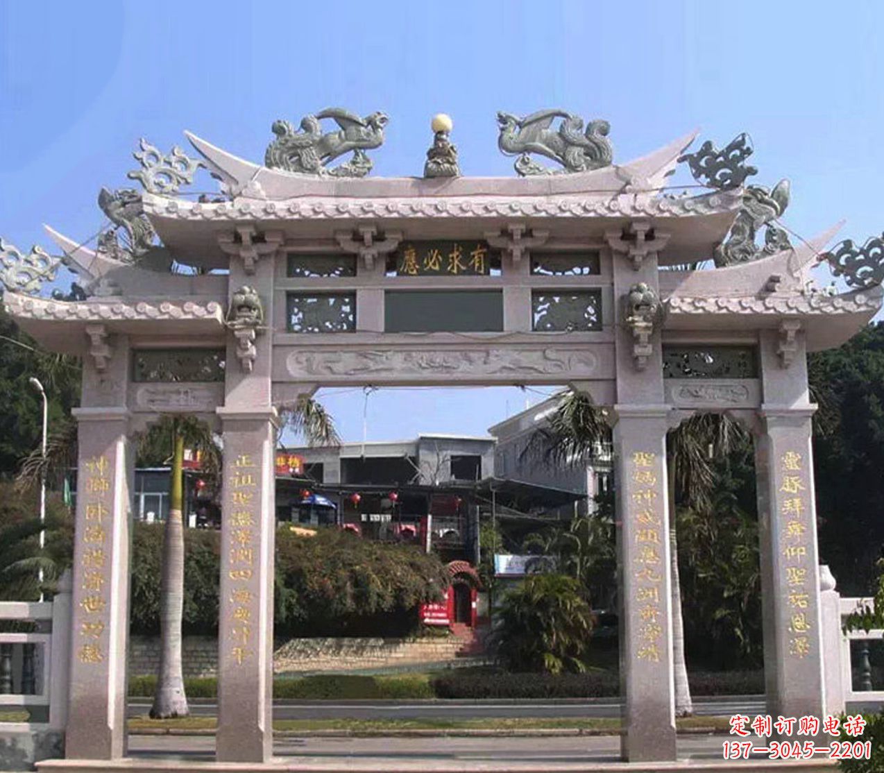 福建精美石雕牌坊雕塑——传承文化的艺术精品
