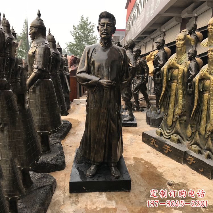 福建经典人物鲁迅大师仿铜雕塑