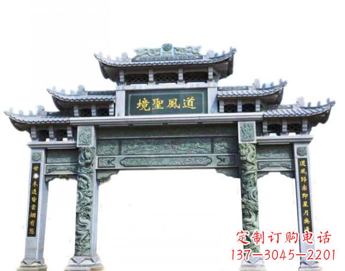 福建精美石雕牌坊雕塑，为贵客营造至尊荣耀