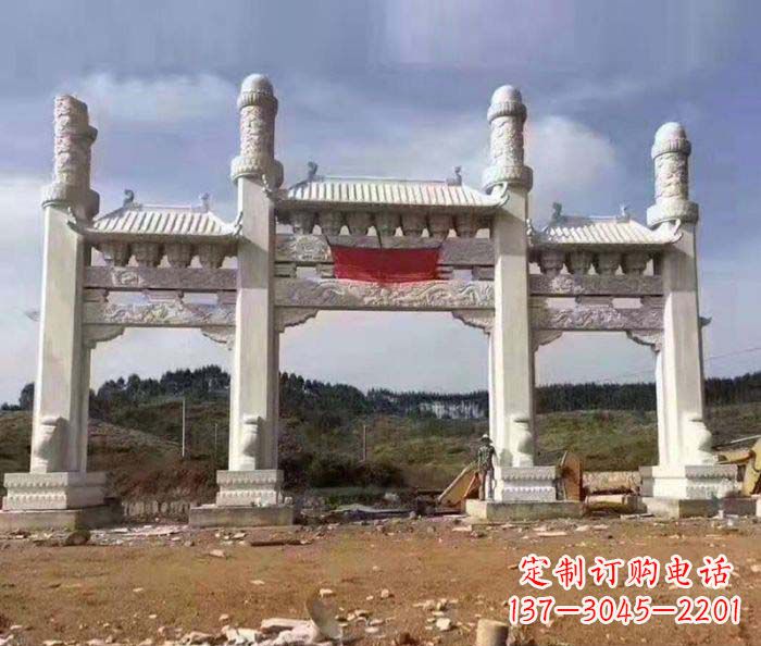 福建 道路大理石牌坊雕塑