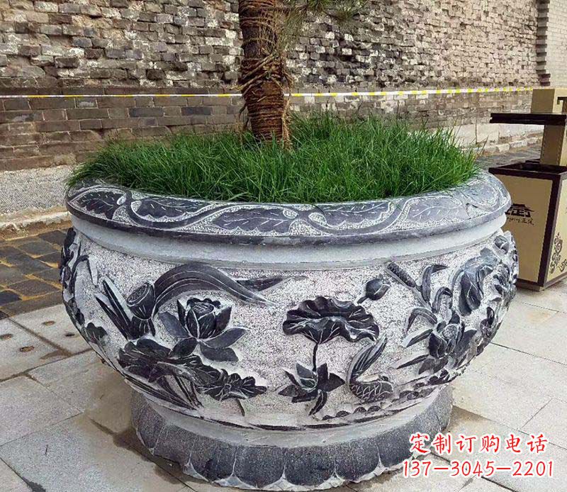 福建精美花盆雕塑,点亮你的道路景观