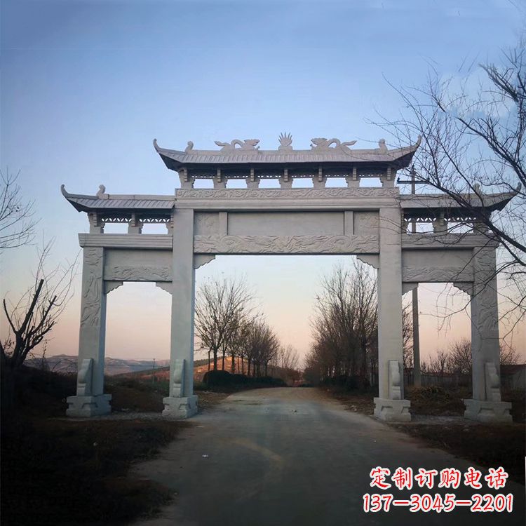 福建品质卓越的道路三门石牌坊雕塑