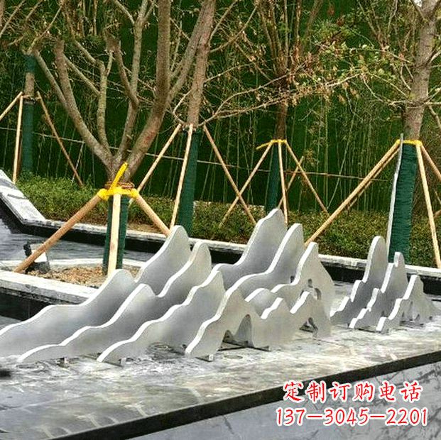 福建高品质室外不锈钢假山雕塑
