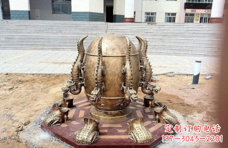 福建精致细节 壮丽地动仪铜雕