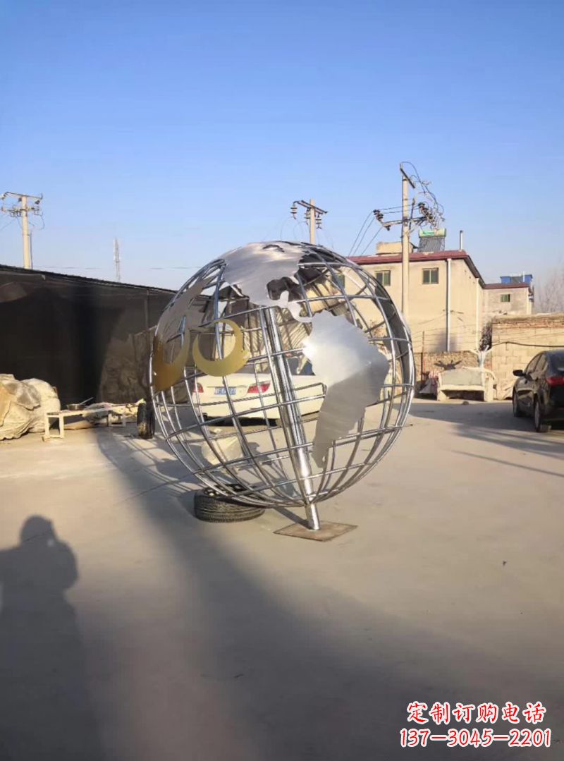 福建精美地球仪不锈钢雕塑