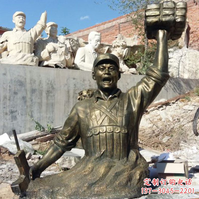 福建董存瑞仿铜头像雕塑