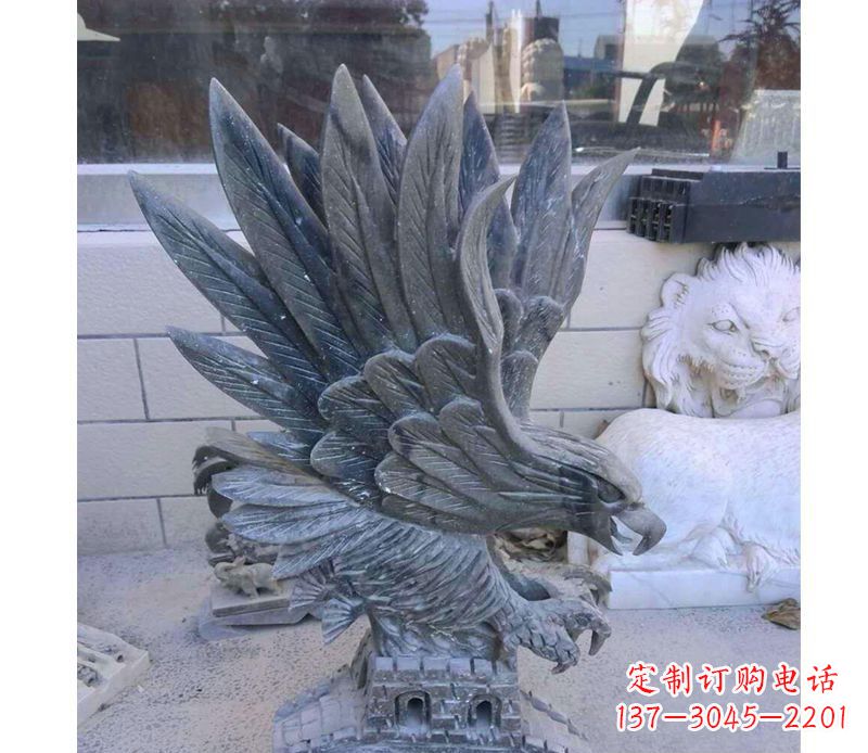 福建精致雄鹰石雕,令您的空间瞩目耀眼