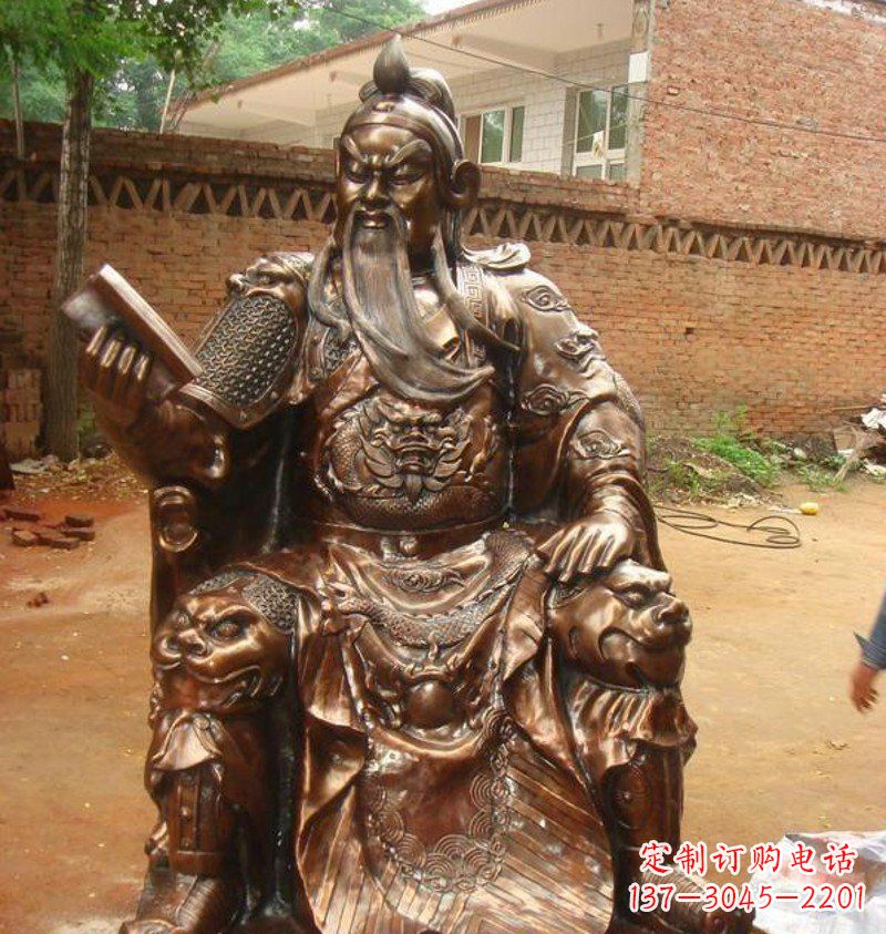 福建传承古典文化,唯美古典雕塑-关公铜雕