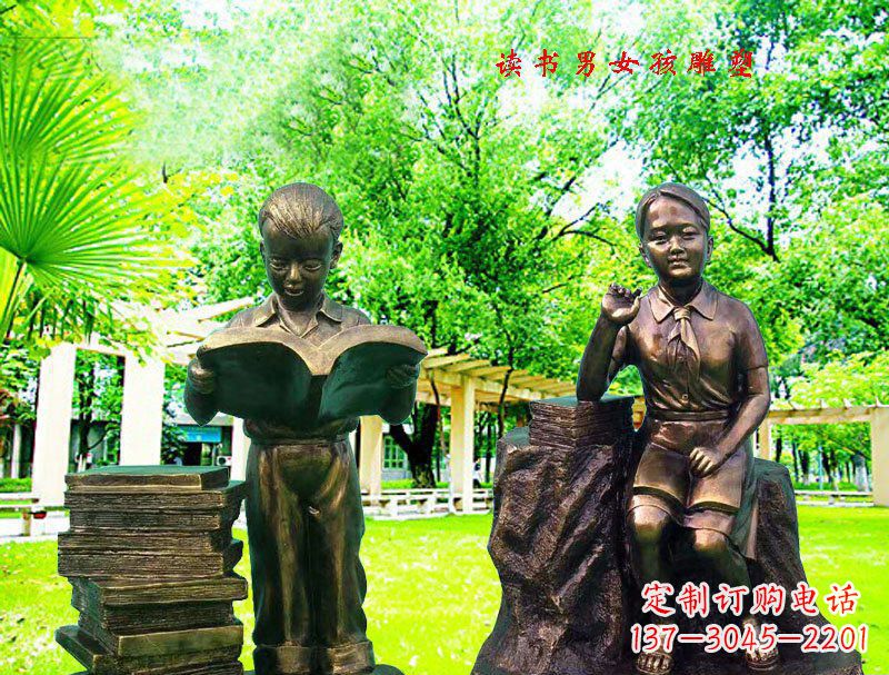 福建女孩校园铜雕 ——表达着青春洋溢的美好时光