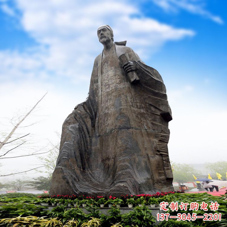 福建中领雕塑-大型景区景点历史名人杜甫雕像