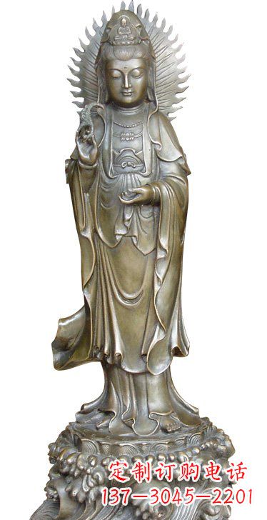 福建渡海观音铜雕塑,定制专属你的福缘