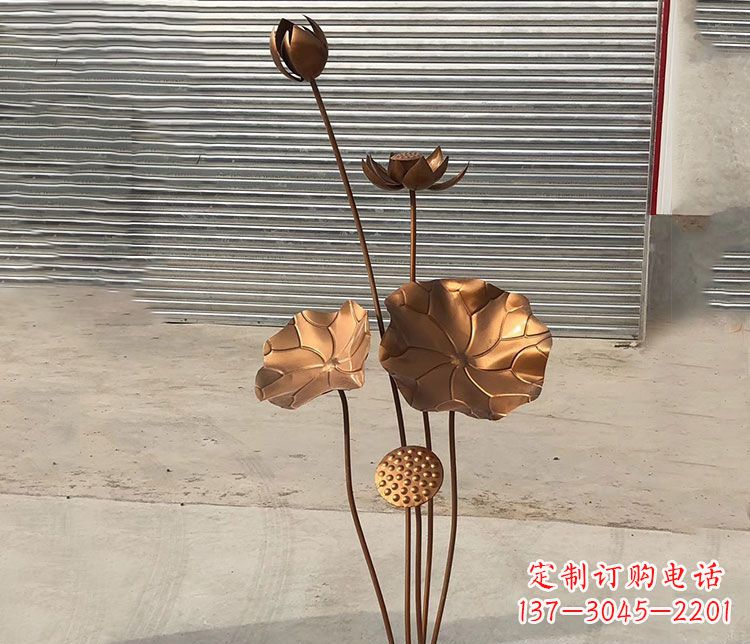 福建锻铜不锈钢荷花雕塑