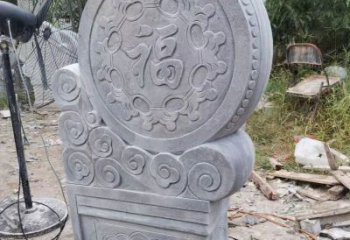 福建大理石抱鼓石雕镇宅门墩