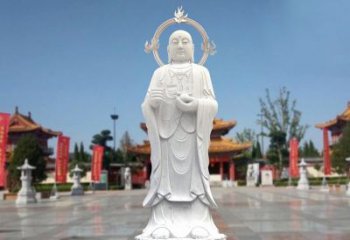 福建大理石地藏菩萨雕塑象征佛法的传承