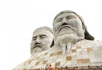 福建大型成吉思汗石雕头像景观雕塑