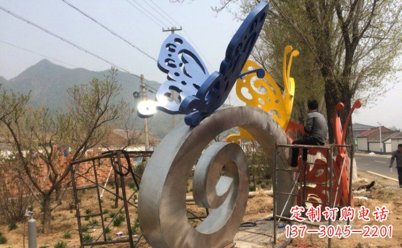 福建优雅无比,不锈钢蝴蝶雕塑