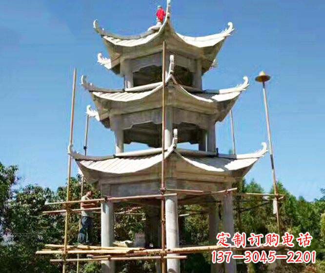 福建精美古典凉亭石雕