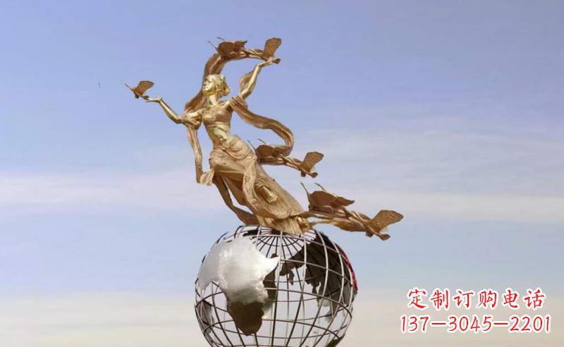 福建多斯广场不锈钢地球雕塑