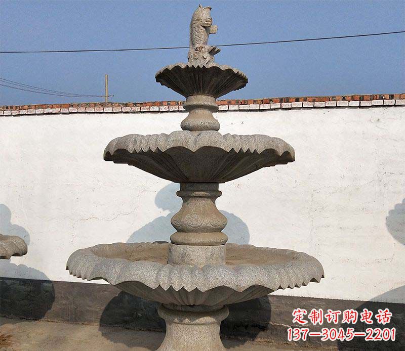 福建多层石质喷泉雕塑