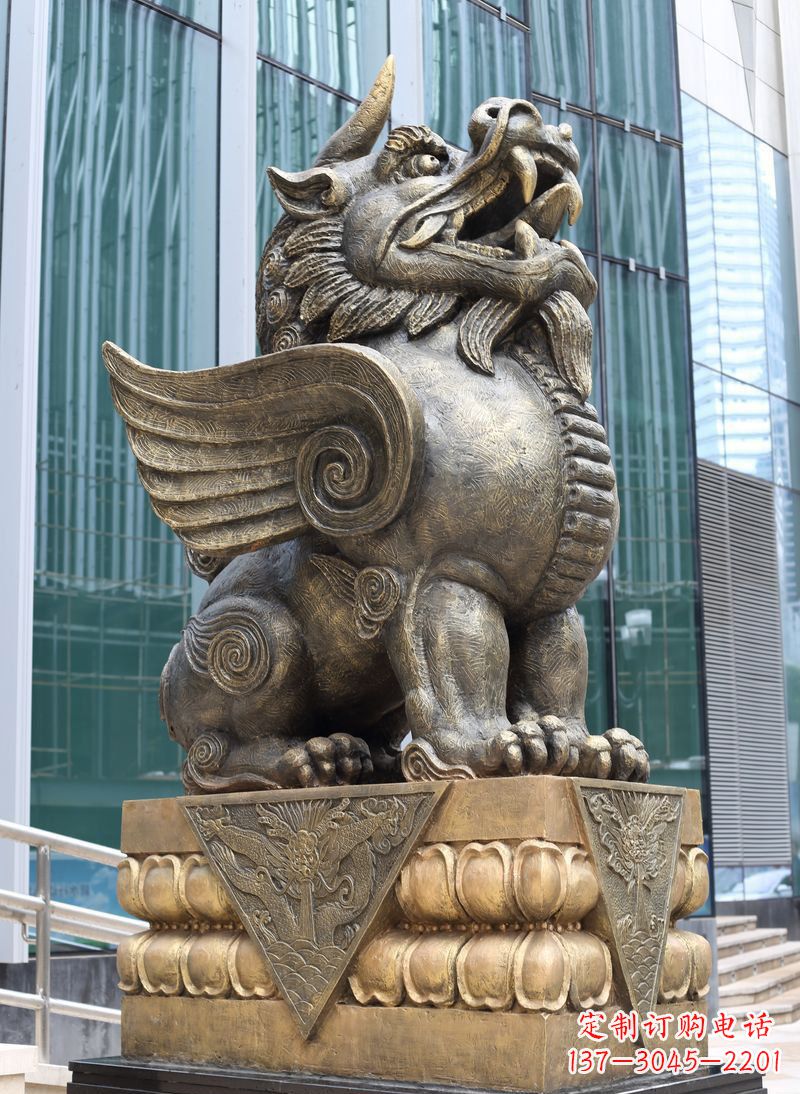 福建精美独角兽铜雕