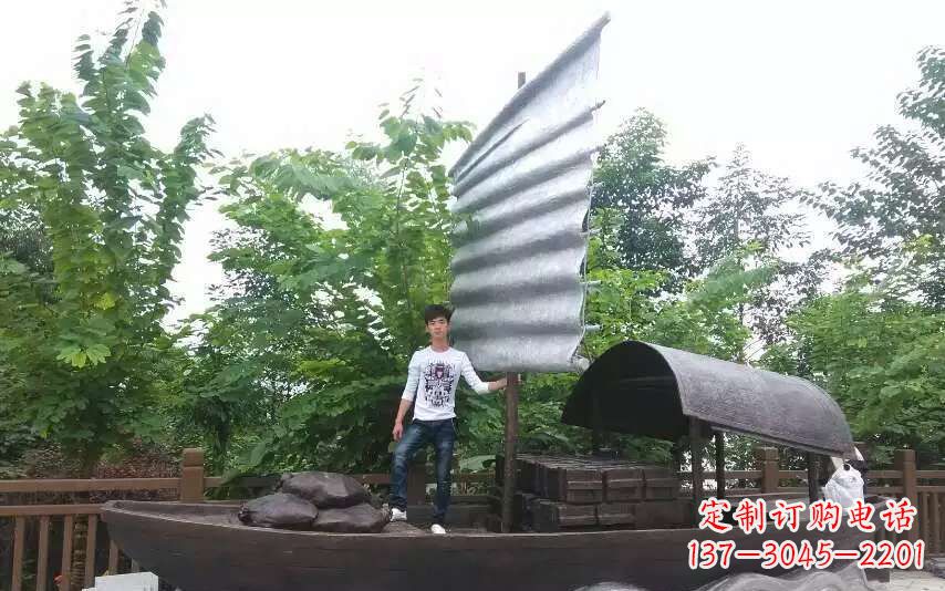 福建帆船景观铜雕