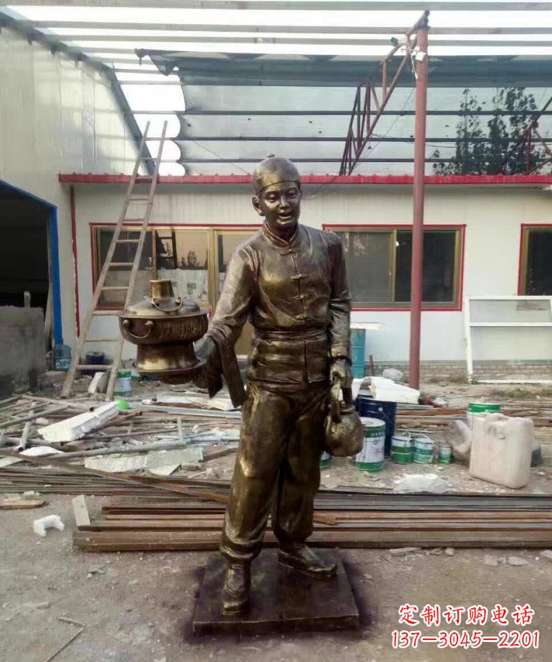 福建产品名称店小二铜雕