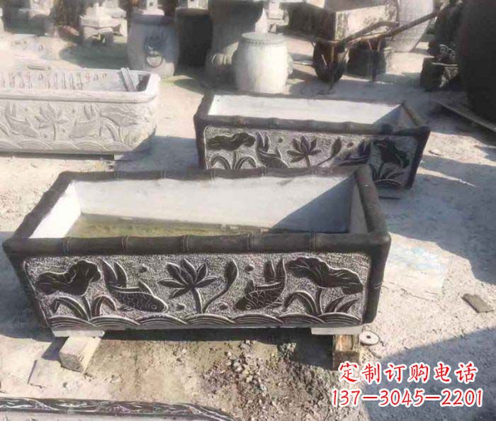 福建方形仿古石水缸