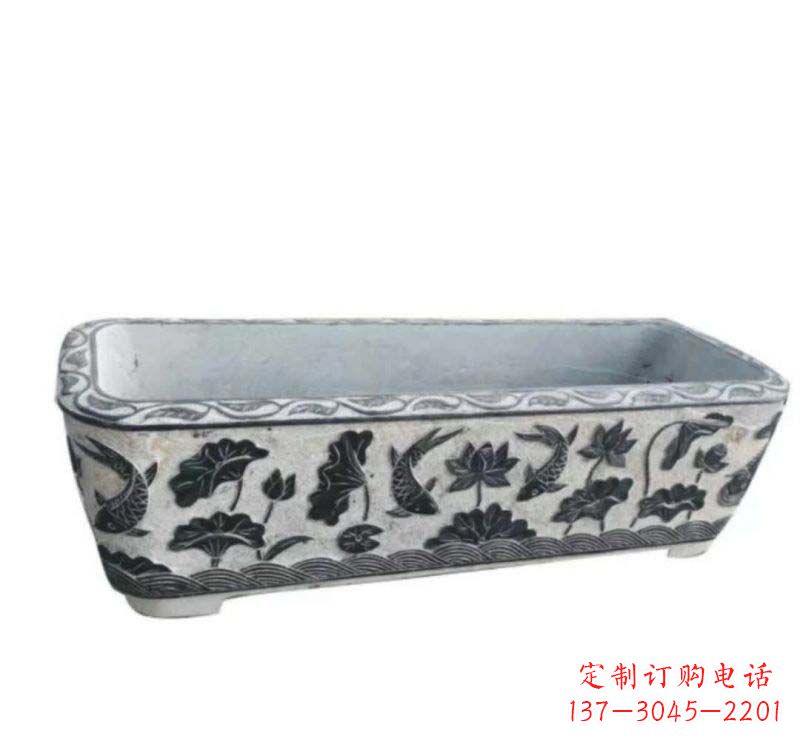 福建方形水缸石雕