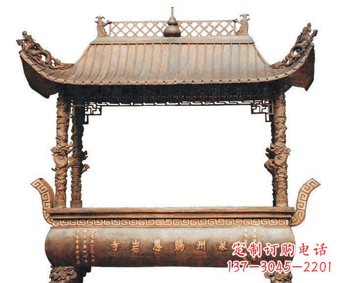 福建精美香炉铜雕